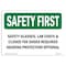 Signmission OSHA Sign, Glasses Lab Coats & Closed Toe Shoes, 14in X 10in Rigid Plastic, 14" W, 10" H, Landscape OS-SF-P-1014-L-10919 - alternate 1
